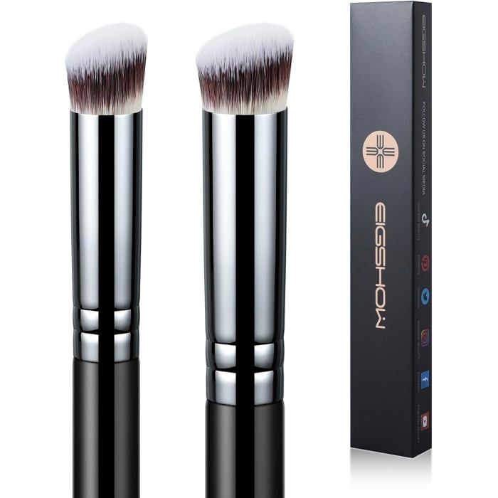 Set De 3 Pinceaux De Maquillage - Fond De Teint Fluide Et Anti-cernes - Neuf