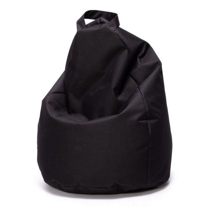 Ecopuf Pouf Poire Mini Sako Polyester - 80 x 50  cm - Noir