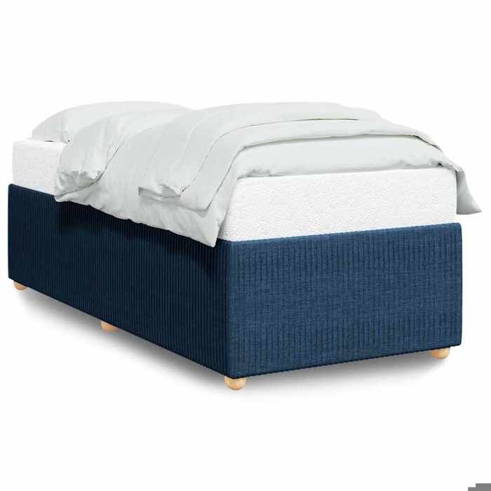 ESTINK® Structure de lit adulte/enfant - sans matelas - bleu 90x190 cm - tissu @8048@