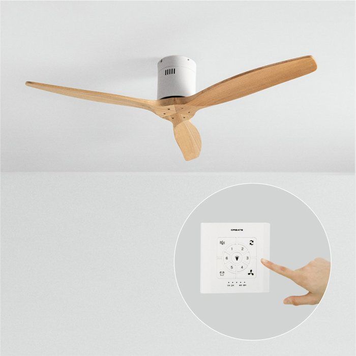 Ventilateur de plafond - Create - WIND CALM NATURAL WOOD - Silencieux - Bois - LED 18W - Create
