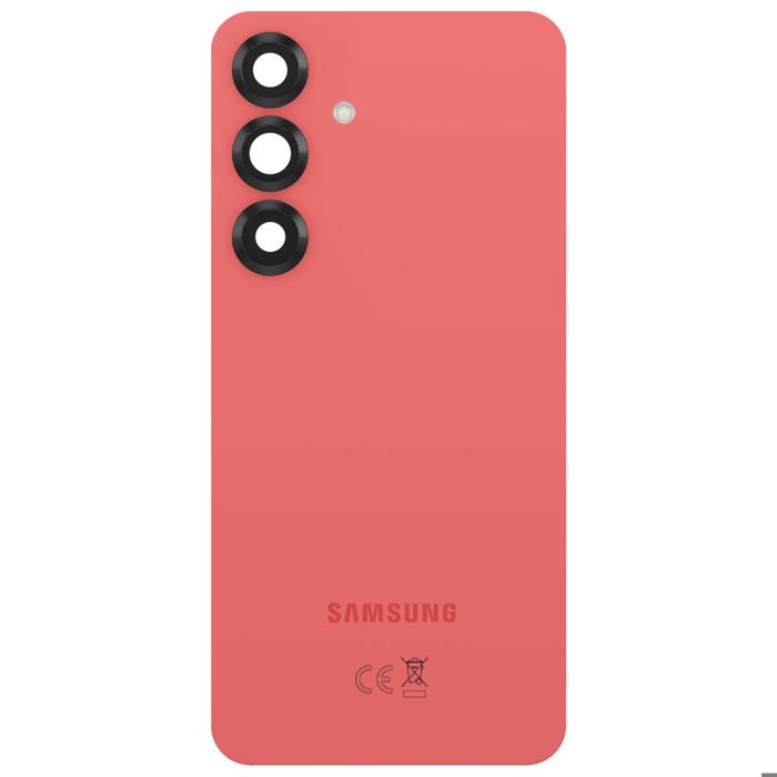 Cache Batterie - SAMSUNG - Galaxy S25 - Rouge - Adhésif Pré-Apliqué - Bloc Optique Intégré