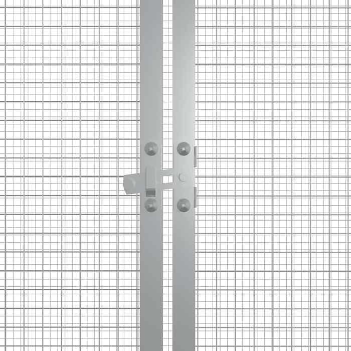 Pet®Gris Cage pour poules Gris 200x91x100 cm - robuste et durable - Acier galvanisé 7_7173729
