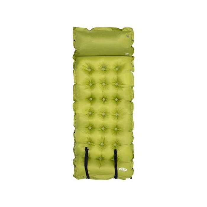 Matelas autogonflant avec oreiller - NILS CAMP - NC4018 - Gris foncé - 188x66x35 cm - Pliable - 1 kg