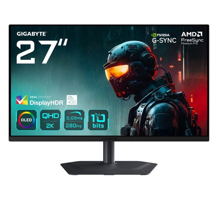 Moniteur 27 pouces QD OLED GIGABYTE MO27Q2A 280 Hz 2K QHD HDR Peak 1000 - vue 5