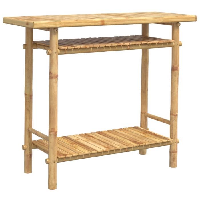 [1 pc]Console de Rangement - Brun - Table console/armoire latérale - 90x37x75cm bambou 64512139335