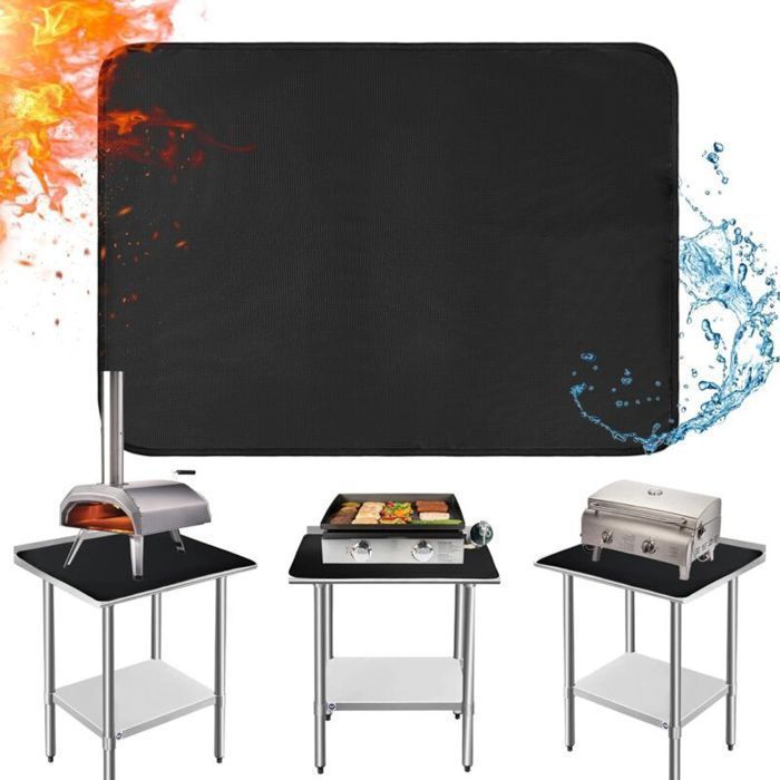 Tapis résistant à la chaleur pour plan de travail et table de cuisson tapis ignifuges pour barbecue extérieur barbecue Femeo