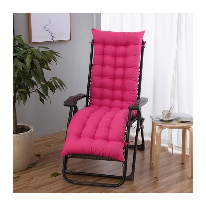 Coussin de chaise longue - Moelleux et pliable Fibre de polyester - Extérieur et jardin - 160x48 cm