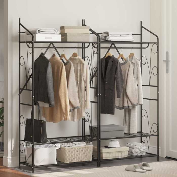 Meuble Rangement - HAOSHOP - Armoire Ouverte Uni 2 pcs 78 x 36 x 158 cm&01_30601