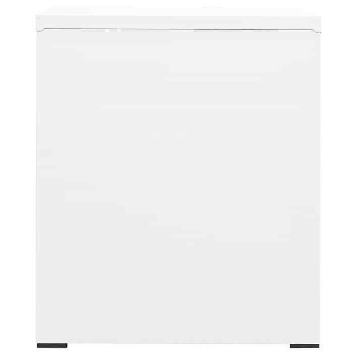 Meuble Rangement - HAOSHOP - Classeur Blanc 46x62x72 5 cm Acier&01_30023