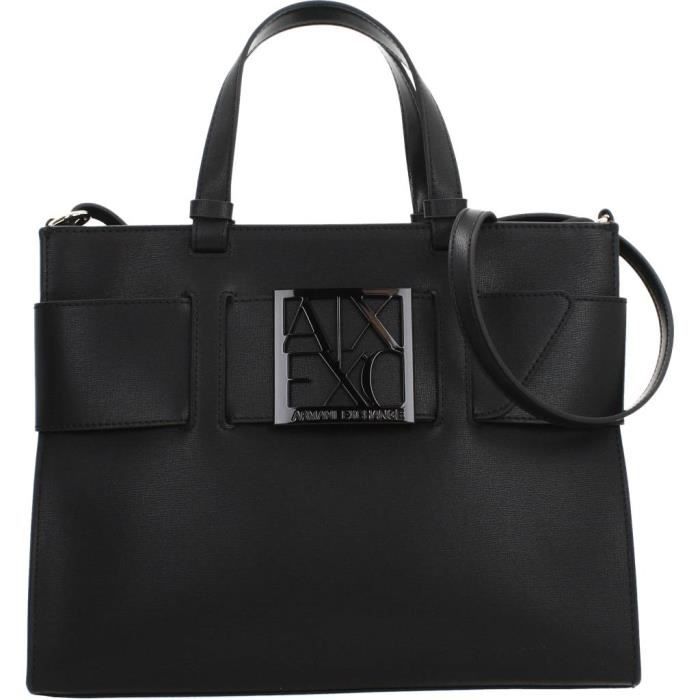 Sac a main ARMANI EXCHANGE Modele 117420 Peau Synthetique Doublure Textile Noir Noir Cdiscount Bagagerie Maroquinerie