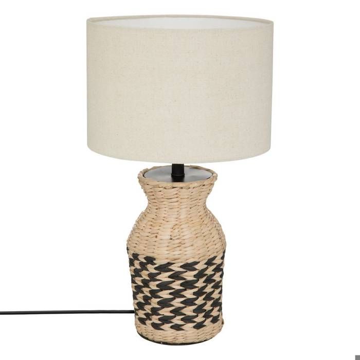Lampe Jacinthe jute noir H49cm - Atmosphera Créateur dintérieur