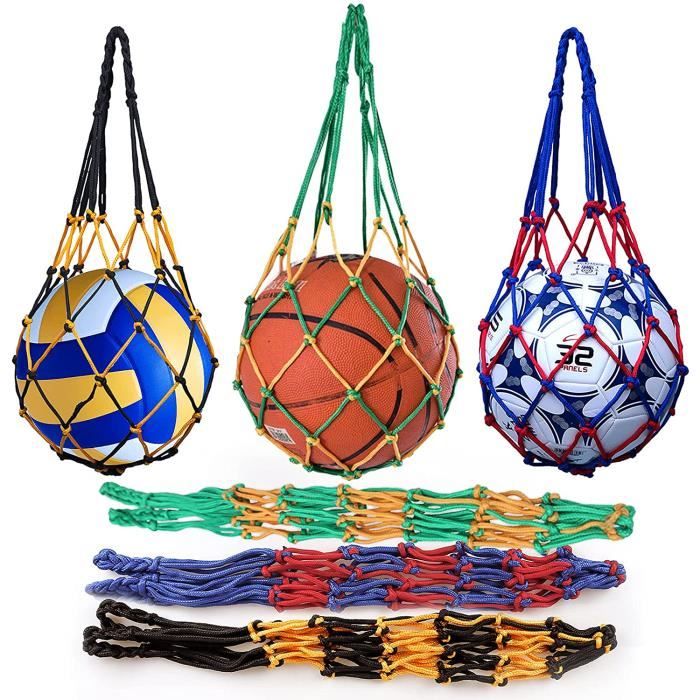 Filet à Balles Vebetter 3PCS - Sac Réutilisable Football Basket Volley Rugby Tennis