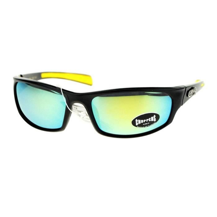 100 Moyen Noir Plusieurs Couleurs Disponibles Choppers Lunettes de Soleil Moto rembourr/é Ch4873 Objectif Jaune