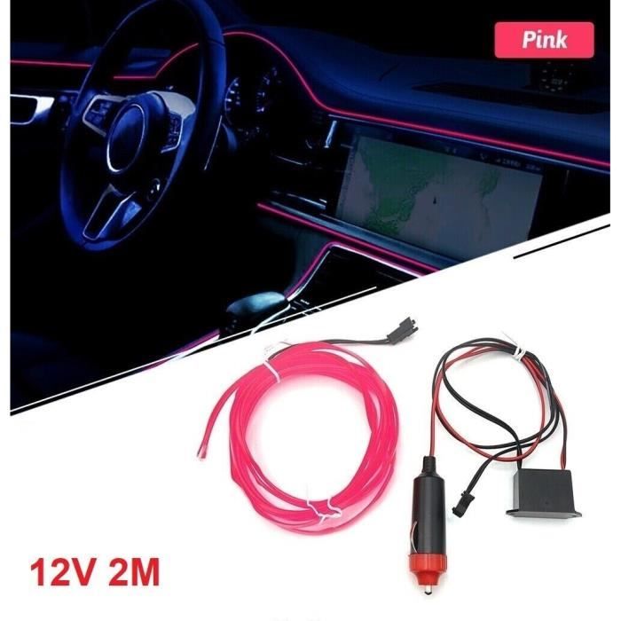 Band LED 12V Qasim 6pcs 30cm Rose - Imperméable IP65 - Décoration Voiture, Maison, Fêtes