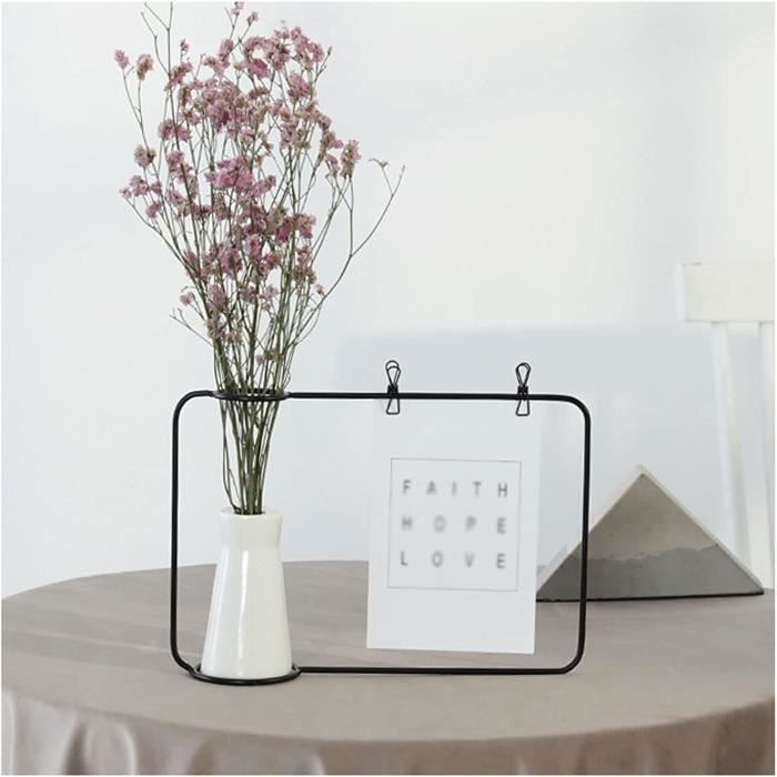 FGXY Acrylique Cadre Vase, Cristal Clair Acrylique Vase Maison Chambre Bureau Hydroponique Culture DéCor Cadeau Simple Arrangement Floral (Cadre Photo Vase-Acrylique