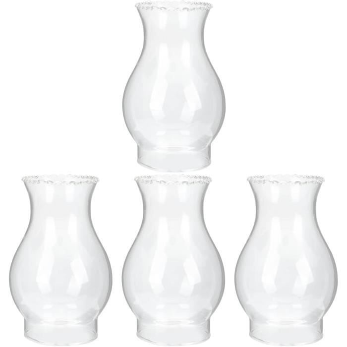 Lot De 2 Abat-jours En Verre Pour Lampe à Pétrole – Transparents, 14 Cm, Style Vintage, Camping Et Extérieur