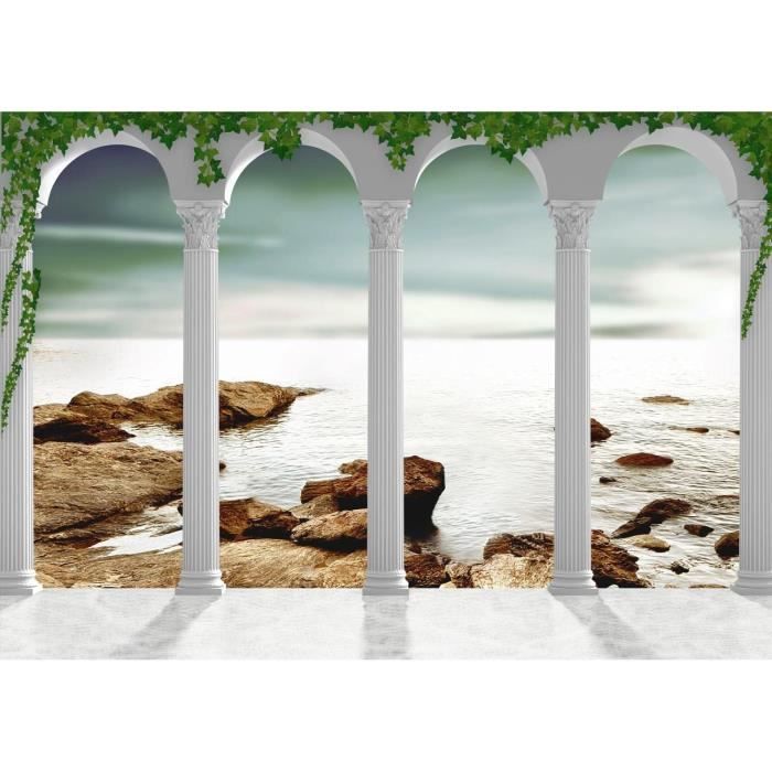 Papier Peint Panoramique Colonnes De Mer 352 X 250 Cm Toison Mur Xxl ...