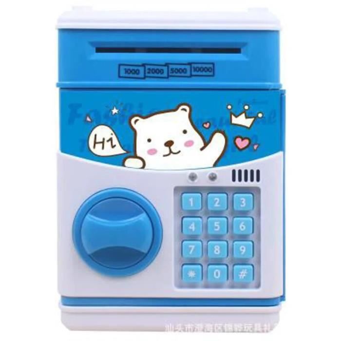 Tirelire électronique Coffre-fort Avec Code - ATM Automatique Pour Enfants, Rose, éducative, Cadeau 5-12 Ans