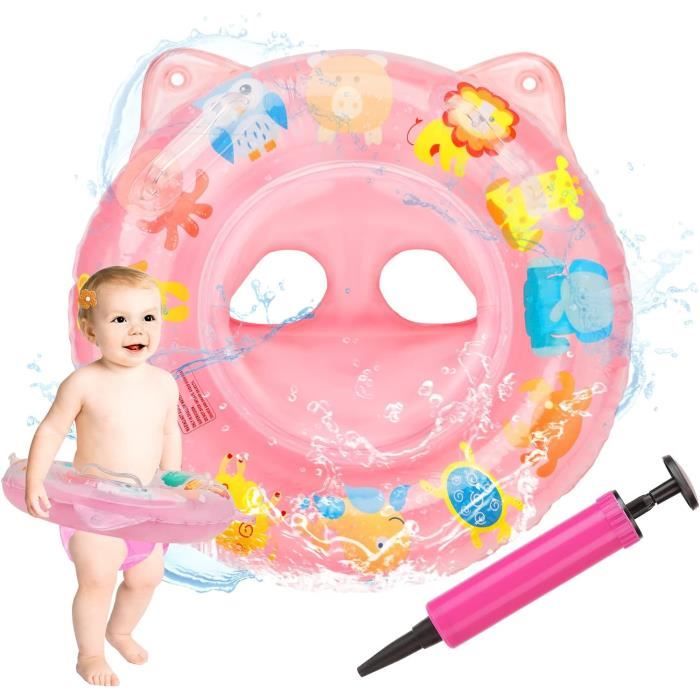 Bouée De Natation Florale Pour Bébé 6-48 Mois – Siège Confortable, PVC épais, 2 Chambres à Air Indépendantes