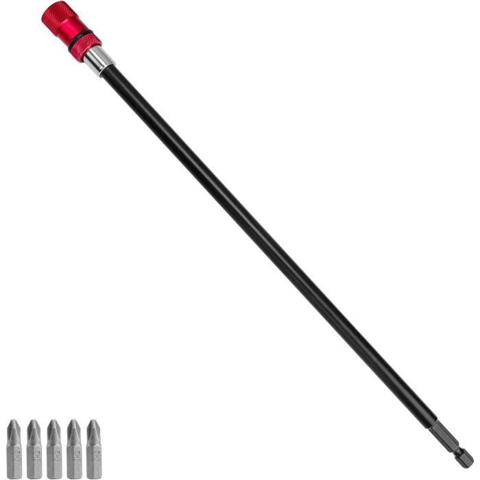 5 Porte-embouts Magnétiques 1/4" - Acier Inoxydable 60mm - Changement Rapide Pour Perceuse Et Tournevis