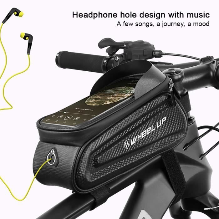 Sacoche Cadre Velo Etanche Pour Smartphone Jusqu A 7 0 Touchable Noir Gris Prix Pas Cher Cdiscount