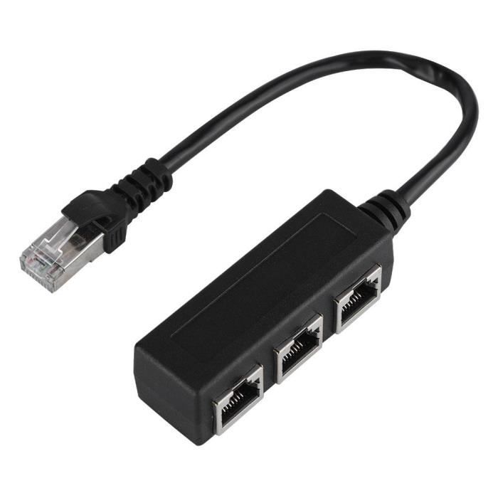 Adaptateur De Cable De Rallonge Ethernet 1 Diviseur De Connecteur De Transfert De Port Male A 3 Port Femelle Achat Vente Camera Ip Adaptateur De Cable De Rall Cdiscount