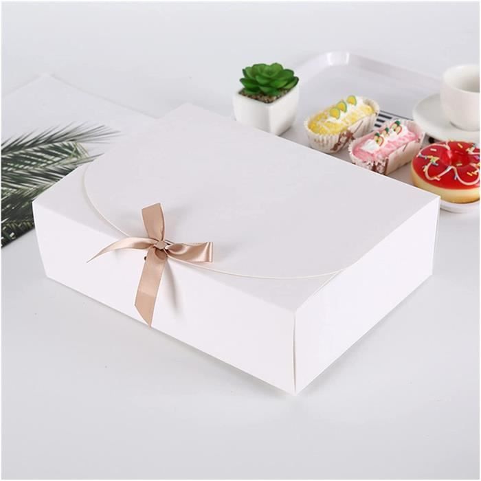 Coffret Cadeau de noël 2pcs Blanc-Rose Cadeau boîte Cadeau Mariage
