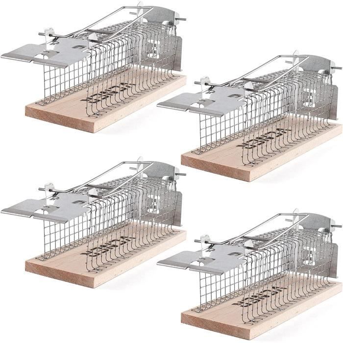 10 Pièges à Souris Réutilisables - Tapette à Rat Professionnelle - Large Marchepied, Facile à Installer Et Nettoyer