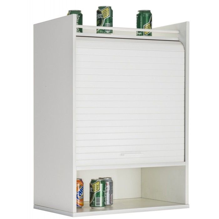 meuble de cuisine blanc 1 rideau 3 niches coloris blanc cdiscount maison