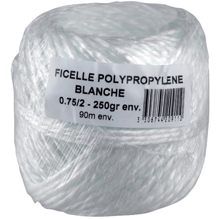 Ficelle de agricole en polypropylene blanc