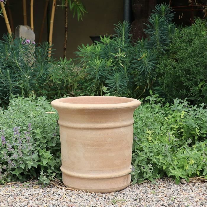 Palatina - Grand pot de fleurs en terre cuite - 70 cm de haut - Pour  l'extérieur - Rose - 70 cm