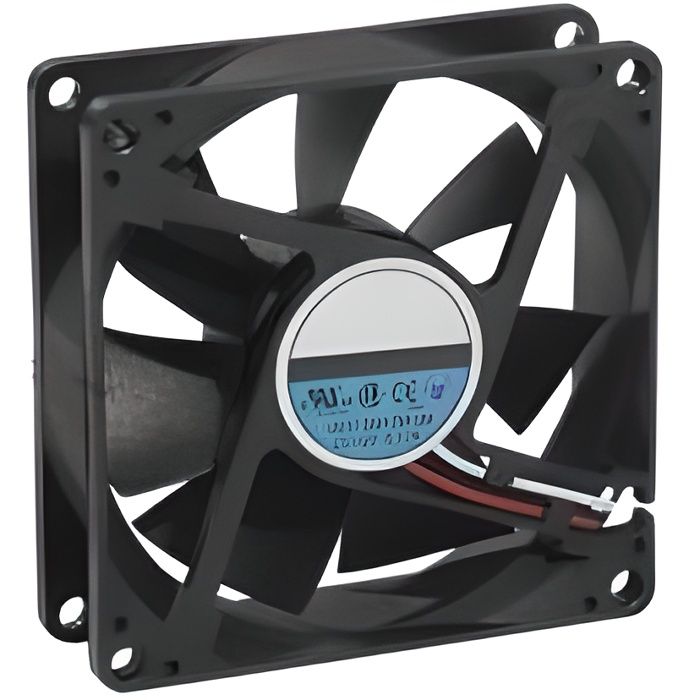 Spire Ventilateur - 80x80 - Roulement à billes - 32 37 CFM - Alimentation 3 fils - vue 1
