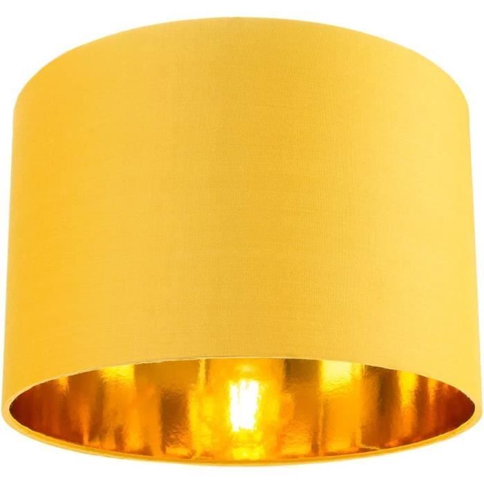 Lot De 2 Abat-jour Blancs Intérieur Doré Pour Ampoule E27 - Marque Navaris, Neuf