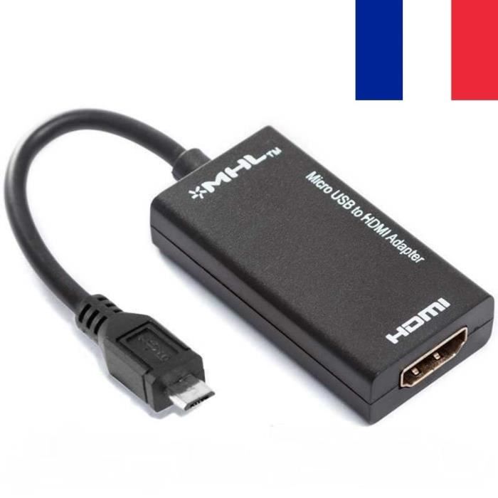 Vente ADAPTATEUR HDTV MICRO USB / MHL VERS HDMI à bas prix