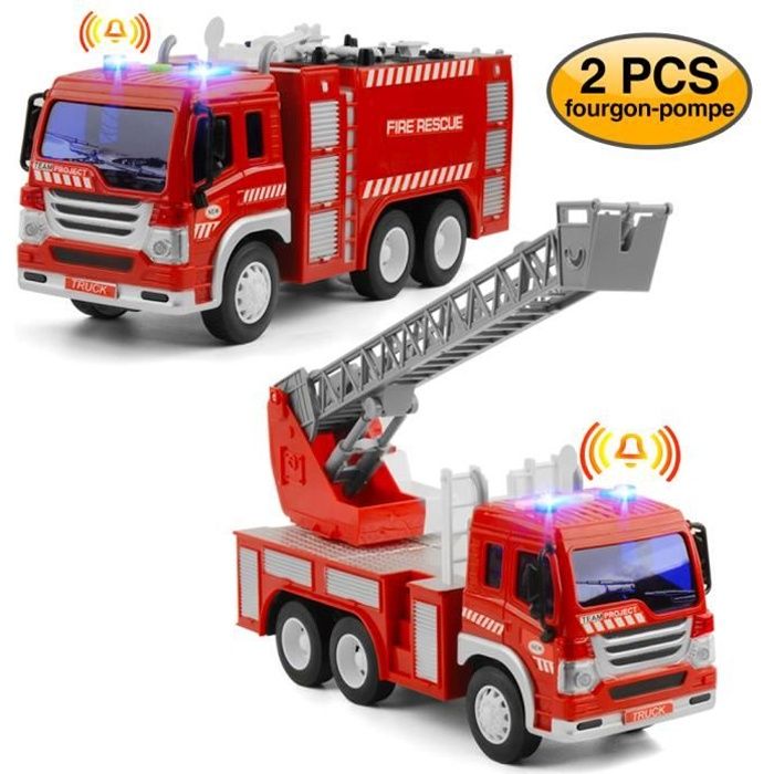camion de pompier avec sirene jouet