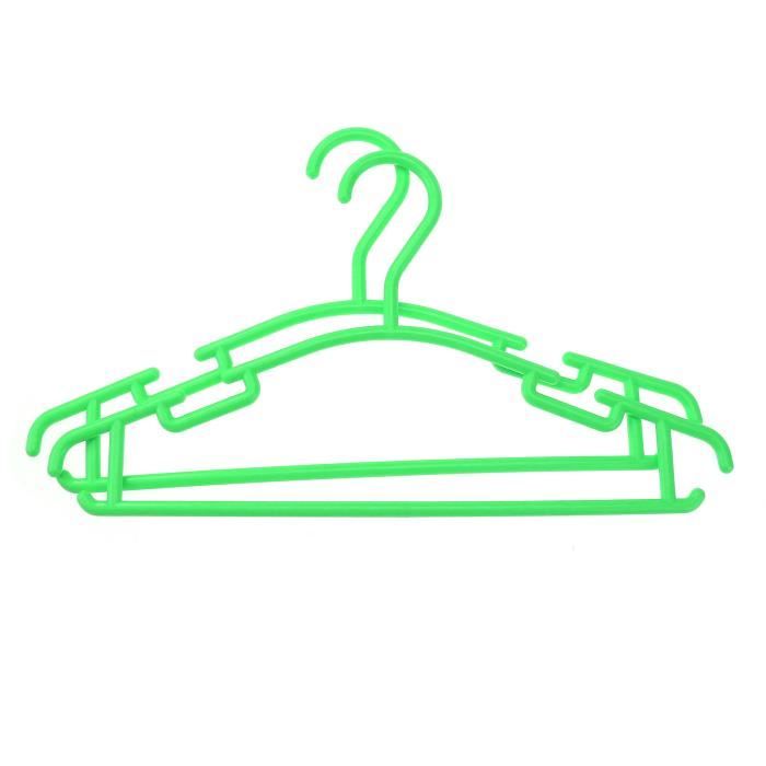Vert Lot De 10 Cintres Pour Bebe Et Enfant En Plastique Sur Crochet 27x15 Cm Cdiscount Maison