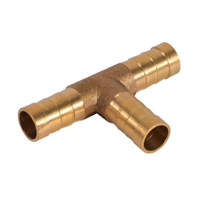 Raccord en laiton de tuyau de carburant de manière à 3 voies en T pour tuyau de gaz à air comprimé 6mm 