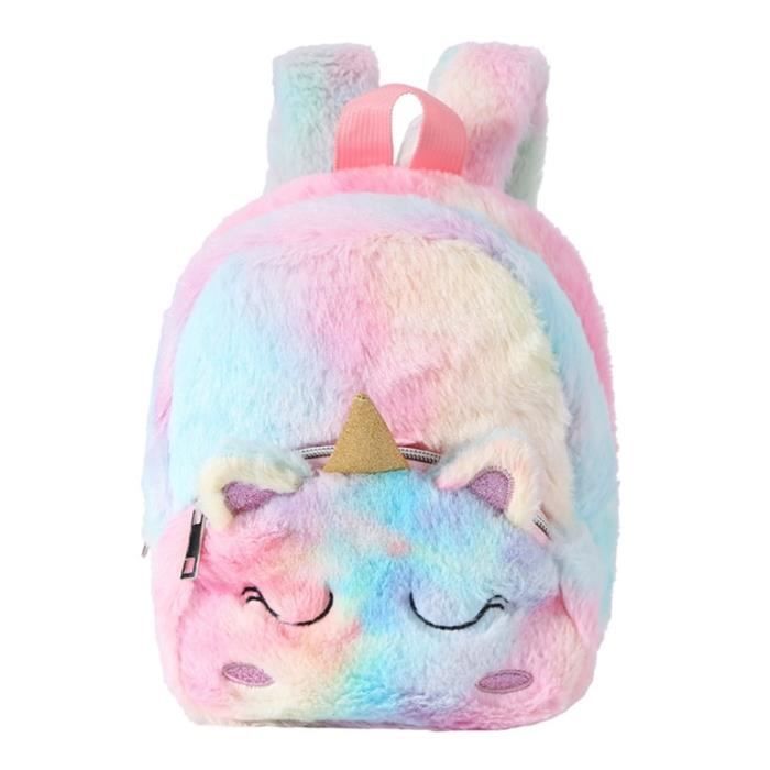 Fluffy unicorn school bag 2025