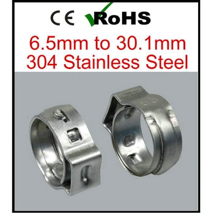 Sourcing Map Lot De 8 Colliers De Serrage Tuyau 25 Mm Alésage - Alliage Aluminium Robuste