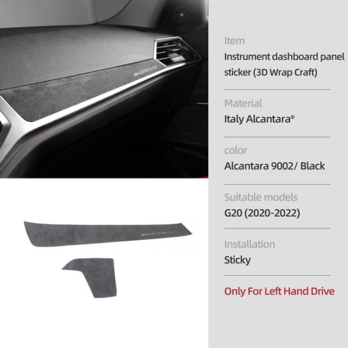 Instrument LHD - autocollant Alcantara pour intérieur de voiture, pour BMW série G20 3, cadre de volant, couv