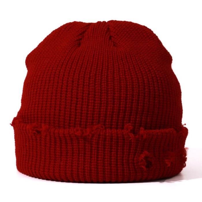 CASQUETTE,navy set--Bonnet épais en laine chaude pour homme et femme