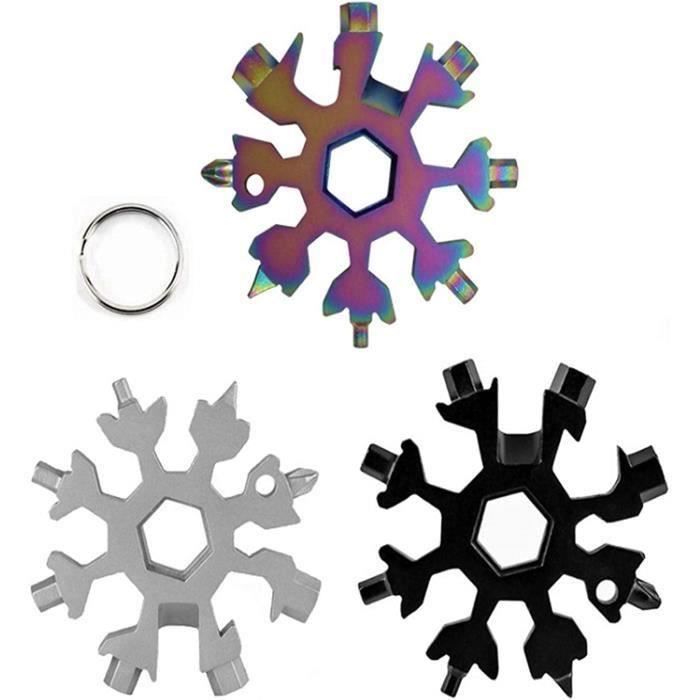 Clé à Flocon De Neige En Acier Inoxydable - 3 Pièces - Multifonctions