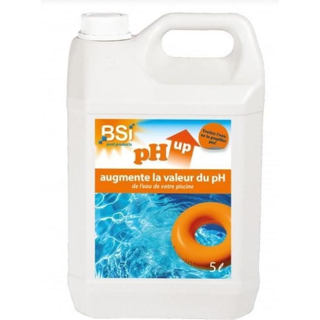 PH Plus - BSI - pH Up Liquide - Pour augmenter le pH de leau - Idéal pour Piscine Et Spa - Pour une baignade agréable - 5 L