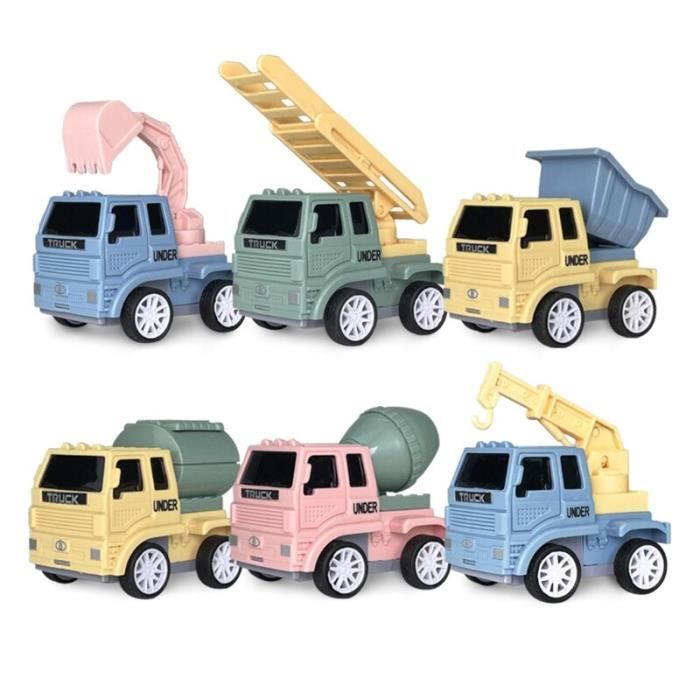 TIVUNORON Mini Bus Pull Back Voiture, 5 Pièces Mini Modèle De Bus Jouet