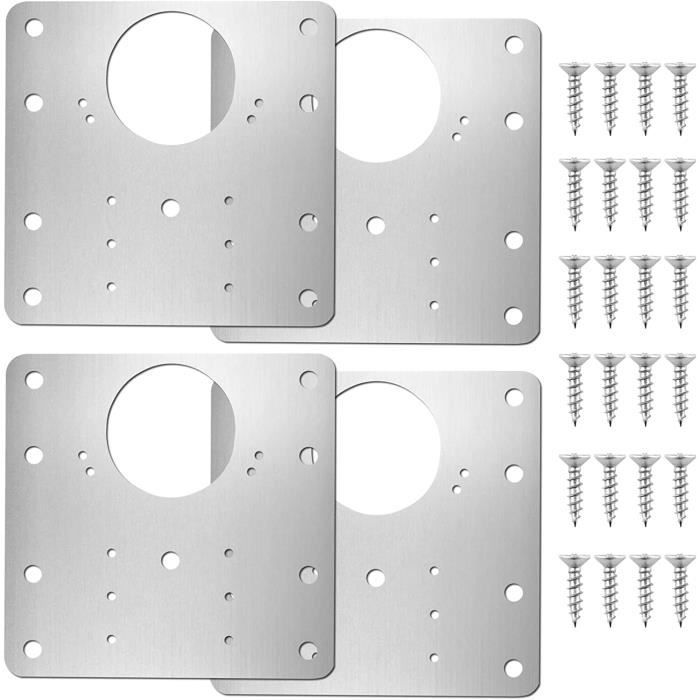 Kit De Plaque De Réparation De Charnière De Porte D'armoire En Acier I