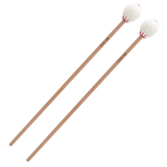 MQ-06 Paire De Maillets à Marimba à Tête Dure Moyenne Avec Poignées En érable Pour Vibrophone Et Percussion (bleu