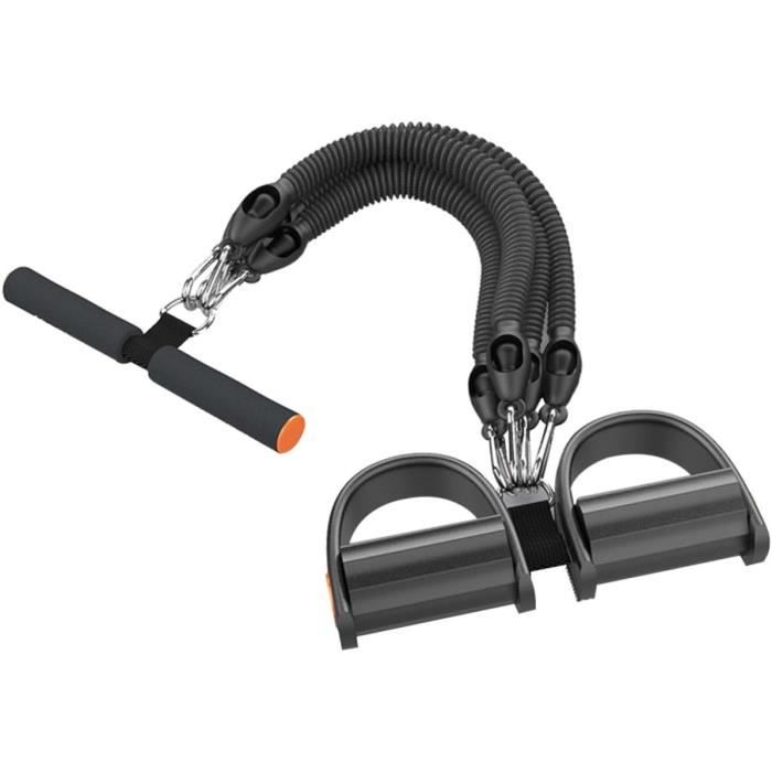 Corde De Tension élastique Musculation Avec Poignées Et Pédale - Bande Résistance Fitness Pour Abdos, Bras, Jambes - Maison, Voyage - 4