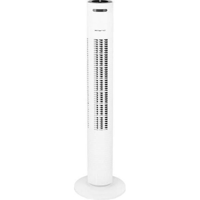Fonction minuterie Ventilateur colonne compact avec oscillation 60° 3 vitesses 20W Ventilateur mobile Ventilateur de table avec télécommande Silencieux Brandson 