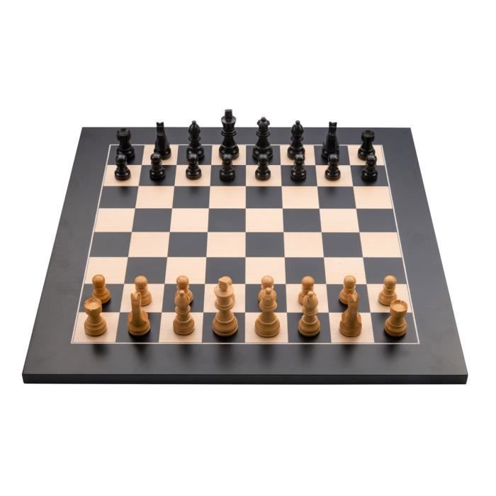 Jeu déchecs en Bois - ENGELHART - Luxe - 50 cm x 50 cm - Pièces en Buis - Coffret en Bois