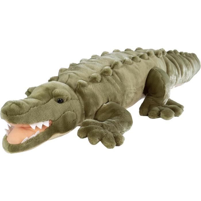 peluche crocodile geant xxl 76 cm vert